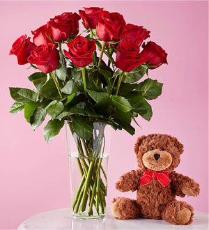 Tango In Paris Bouquet & Bear Set