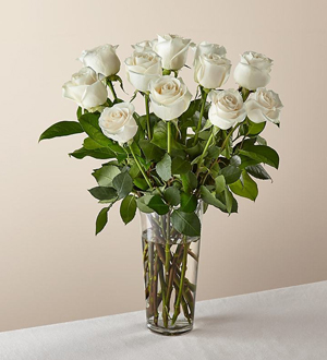 Long Stem White Rose Bouquet